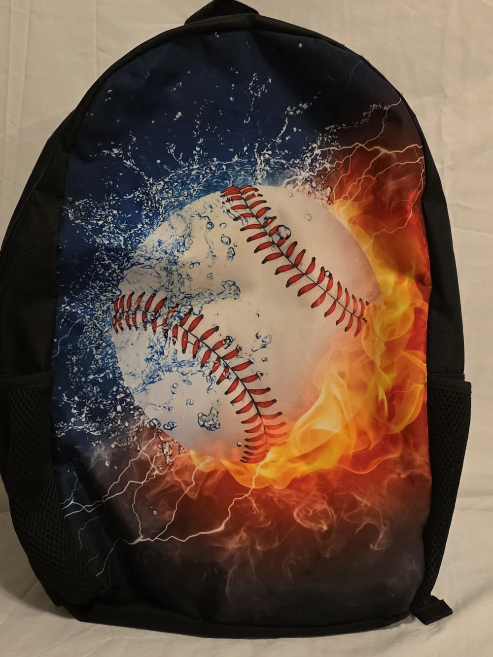 NEW 3 Piece Backpack Lunch Box Pencil Bag Baseball School Work Book Bag